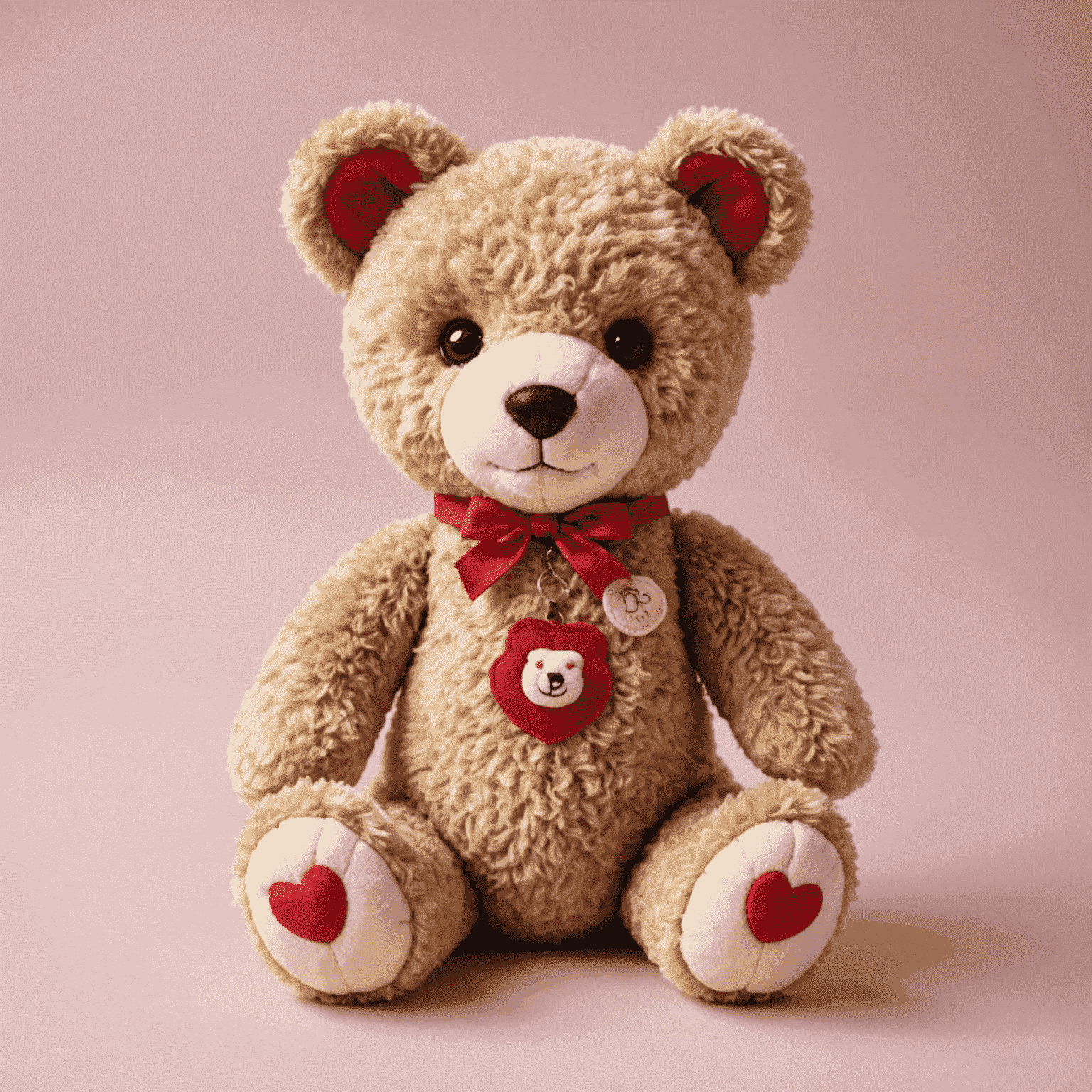 TeddyPluff logo featuring a cute teddy bear with pink and red accents