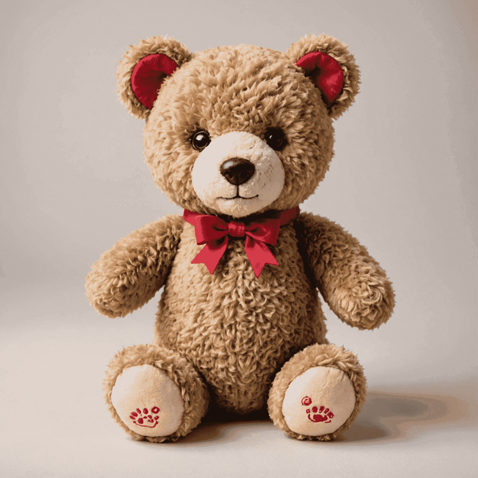 TeddyPluff logo featuring a cute teddy bear with pink and red accents
